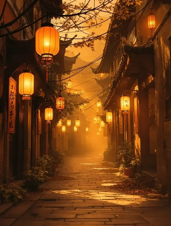 红果独家爽剧资源站《长巷灯影》剧照背景