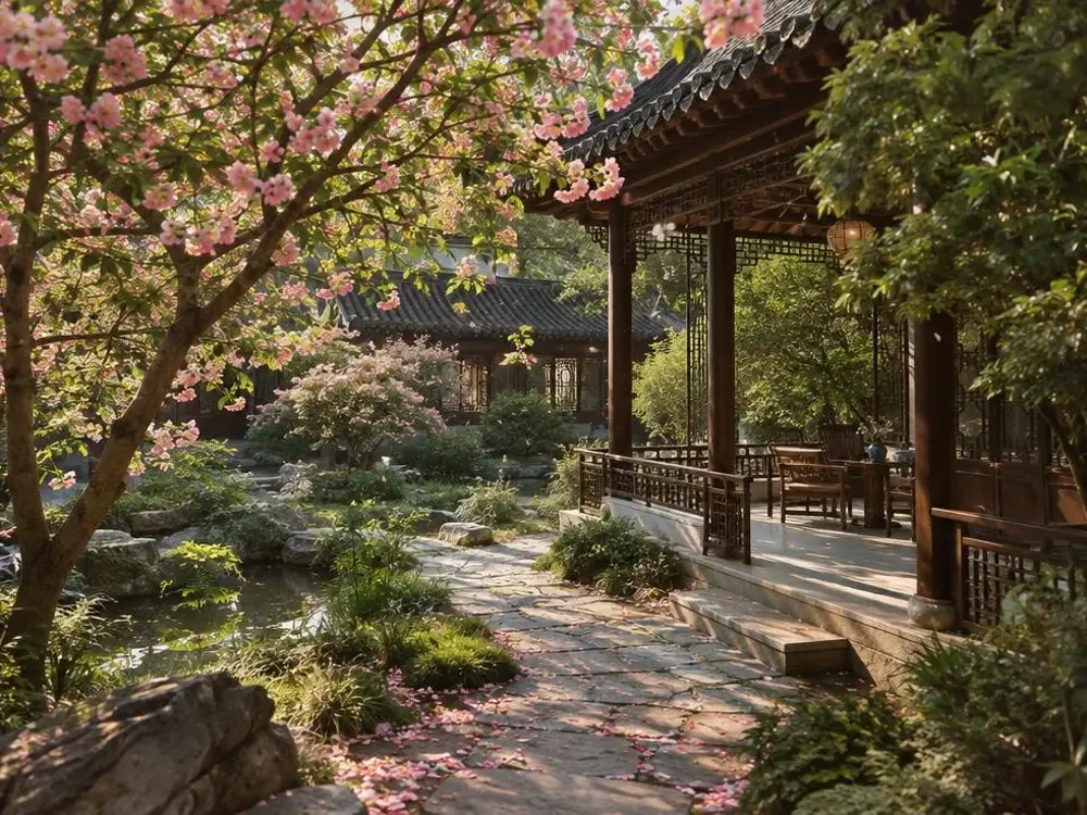 红果独家爽剧资源站创作庭院花园实景